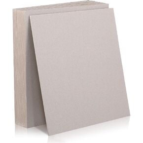 25 Pcs Book Board for Book Binding Binders Board Chipboard Thick Grey Chipboard Card Board Sheets Kraft Heavy Duty Chipboard Sheets for Book Binding, DIY Cardboard (Gray, 12.5 x 10 Inch 80PT)