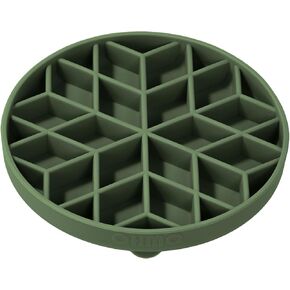 OHMO Slow Feeder Cat Bowl, Silicone Anti-Choking Dog & Pet Bowl, No Suction Cup, Slows Down Eating for Small Pets (S-Infinite, Coral)