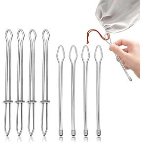 8 Pcs DIY Rope Threader，2 Designs Metal Bodkin Drawstring Threader Tool Set，Easy Pull Elastic Threader Tool Drawstring Threader Sewing Clips Accessories for Hoodies Shorts Sweatpants