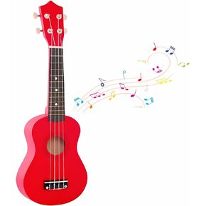 Kids Guitar Acoustic, 21 Inch Wooden Acoustic Guitar Child Guitar Ukulele Children Guitar 4 String Childrens Musical Instruments Perfect For Guitar Beginner