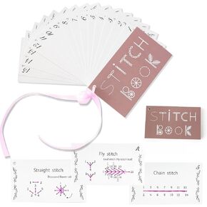 2 Pack Creative Mini Sewing Book DIY - Creative Mini Sewing Book Embroidery Set, Elevate Your Sewing Skills, Embroidery Skills Book, Learn A Variety of Sewing Techniques Embroidery
