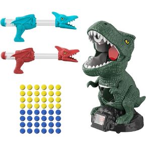 Dinosaur Toys Shooting Games for Boys 3 4 5 6 Years Old Movable Shooting Target Toy with 2 Pump Guns & 48 Foam Balls Outdoor Indoor Game Toy for Kids Ages 3-5 4-6 6-8 Toddlers Birthday Christmas Party