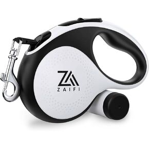 Retractable Dog Leash, 16 ft Tangle-Free 360° Design, Heavy Duty Nylon Lead, One-Hand Brake & Lock for Quick Control, Anti-Slip Comfort Handle Pet Walking Leash for Dogs Up to 110 lbs