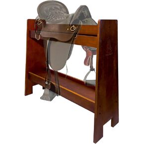 Wood Saddle Rack Stand Horse Tack Organizer for Both English and Western Saddles Elegantly Displays Your Prized Trophy Saddles at Home - for Horse Lovers and Equestrian Enthusiasts