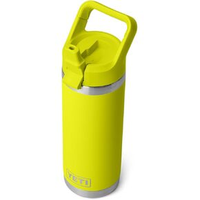 YETI Rambler 18 oz Bottle, Vacuum Insulated, Stainless Steel with Color Matching Straw Cap, Agave Teal