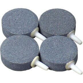 AQUANEAT 1.5 Inch Air Stone Disc, 4 Packs, Aerator Bubble Diffuser, Air Pump Accessories for Hydroponics, Aquarium Fish Tank, Ponds, DWC Reservoirs and Circulation System