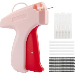 Price Tag Attacher for Clothes - Handheld Quick Clothing Fixer - Sewing Gun - Label Gun Hemming Tool Includes 6 Needle, 1000 Fasteners