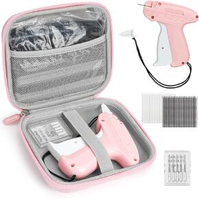 Mini Stitch Gun for Clothes, Handheld Stitch Tag Gun Quick Stitch Sewing Gun with 6 Micro Needle, 2500 Black & 2500 White Micro Fasteners, Tagging Gun, Sticky Gun for Clothes Mini Sewing Kit with Case