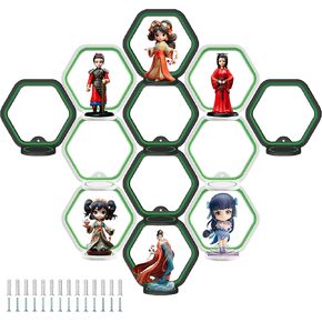 12 Sets Display Shelves for Funko Pop Display or Action Figures Wall Display for All Wall Types Glow in The Dark