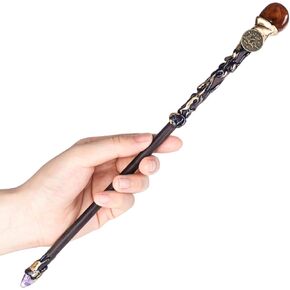 DUQGUHO Virgo Wand Carnelian Crystal Magic Crystal Wand Virgo Gifts Handcrafted Witch Fairy Wizard Zodiac Wand Sorcerer Cosplay Accessories Party Stage Costume Wands