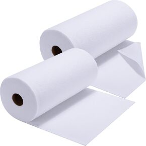 Vincreem 2 Rolls 12"x 10yd Quilting Batting Cotton Batting Roll Sewing Supplies for Needle Punched Quilt, DIY Project, Fabric Sewing Crafts(White)