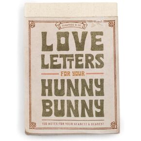 Sugarboo Love Letters for Your Hunny Bunny - 150 Pages of Heartfelt Notes - 4"x6" Perforated Pages for Easy Tear and Share - Daily Affirmations for Spouses and Couples