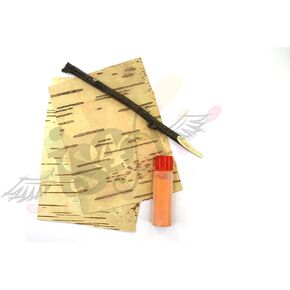 IS4A Himalayan Natural Betula Birch (Betula Bark) Sheets Bhojpatra Writing kit (Bhojpatra + Pomegranate Pen and Ashtagandha) for Mantras and Puja (2 Bhojpatra Set)