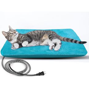 PETNF Heating Pad for Cats, Outdoor Cat Heating Pad Outdoor for Cats Outside, Heated Pad for Dogs House, Safe Electric Cat Warming Pad, Heated Cat House Bed Waterproof, Heat Pad for Feral Cat, 20"X12"
