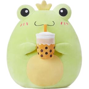 Large Frog Plush Pillow Stuffed Animal Toy,Big Size Cute Soft Toys 13" Fat Kawaii Hugging Pillows Cuddle Huggable Plushie,Gift for Kids