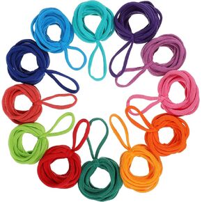 DIYEAH Loom Potholder Loops 192pcs Weaving Loom Refill Loops Elastic Potholder Loom Loops Bulk Weaving Craft Loops DIY Crafts Weaving Loom Supplies with Multiple