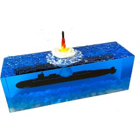 Warp United Cinnabar Tide 1/2000 SSBN Ohio Class Nuclear Submarine Launching SLBM Missile Diorama Model