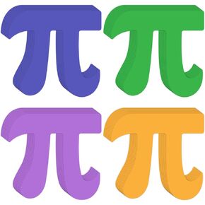 80 PCS Pi Cutouts for Bulletin Board Decoration, 4 Inch Pi Symbol Paper Cut-Outs Pi Day Cut Outs for Pi Day Math Theme Party Teacher Home School Classroom Bulletin Board Wall Decor