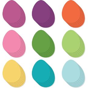 Paper Egg Cutouts 108pcs | Cut Out Shapes for Bulletin Board, Classroom, Decorations, Crafts. 3" x 3"