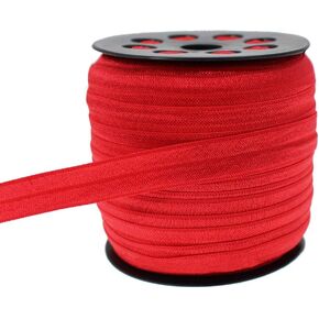 Red Fold Over Elastic 5/8 inch 15mm Elastic Bands for Sewing 40 Yards Wide Elastic Headbands Stretchy Ribbon for Crafts-Elastic Straps Trim for Girls Hair Ties-Bow-DIY Projects-Clothes