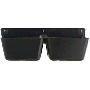 Fortiflex Mineral Feeder for Small Animals, 2-Compartment of 1-3/4-Quart, Black