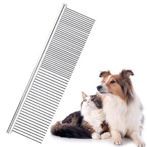 مشط الكلب المعدني مشط الفولاذ الصلب ، ومشط القطة المعدنية Detangler Freea Comble Doadle Brush لإزالة التشابك والعقدة ، وأداة الاستمالة الاحترافية للكلاب ذات الشعر الطويل والقطط والحيوانات الأليفة الأخرى