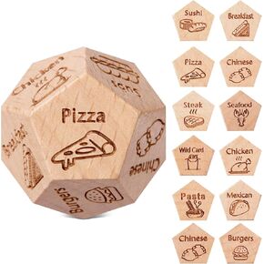 Valentine‘s Day Gifts for Him Her, Date Night Dice for Boyfriend Girlfriend Men Women, Fast Food Decision Dice for Dinner, Gifts for Wife Husband