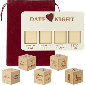 Couple Date Night Dice Ideas, Gifts for Men Women, Couples Bedroom Toys Naughty Games, Anniversary Birthday Engagement Valentine's Day Gift for Boyfriend Girlfriend Husband Wife Groom Bride Him Her