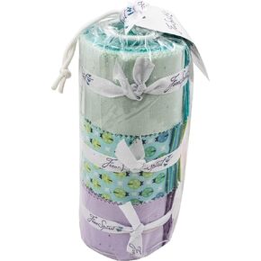 Tula Pink Saturday Stash Glimmery Mini Design Roll 3 Sets of 21 2.5-inch Strips Jelly Roll FreeSpirit Fabrics, Assorted, FB4DRTP.GLIMMERY
