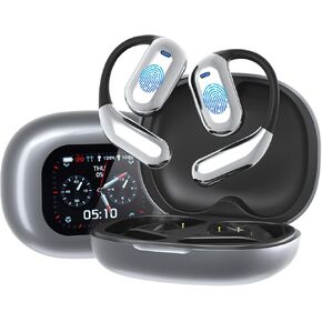 AI Translation Earbuds, OWS LCD Translation Earbuds Real Time Noise Cancelling Language Translator Wireless Earbuds for 144 Languages & Accents, Fit iOS and Android, Ideal for Travel Business Learning