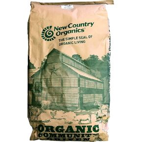 New Country Organics | Chicken Feed 50lb | Corn-Free Classic Layer Chicken Feed for Laying Hens | Corn-Free and Soy-Free | 17% Protein | Certified Organic and Non-GMO Chicken Food | 50lbs Bag