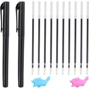 Magic Pens & Refills for Magic Practice Copybook, Grooved Handwriting Workbooks Kids Writing Practice Book Disappearing Ink Pen with Writing Training Aid Pencil Gripper