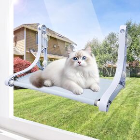 Large Cat Window Perch, Cat Hammock Window Seat, Cat Window Hammocks Bed for Indoor Cats, 22 Inches Spacious and Comfortable Cat Gift - for Sunbathing/Napping/Looking Out