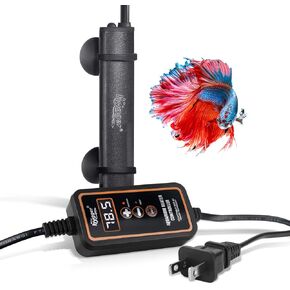 hygger Mini Submersible Aquarium Heater, Turtle and Betta Fish Tank Heater with Digital Display External Controller Freshwater