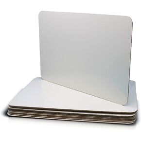 Flipside Products 12" x 18" Large Dry Erase White Boards, Classroom Pack, Single-Sided Lapboard for Class, Reusable for Group Participation - 12 Pack