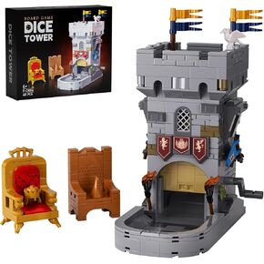 Dice Tower Dice Tray Set Building Blocks Sets Toys, DND Dice Building Kits, Model Collection Decor, Gifts Idea for Adult Fans (481 Pcs)