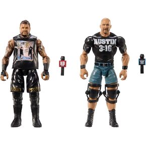 Mattel WWE Main Event Championship Showdown 2-Pack Action Figures & Accessory ، Series #20 "Stone Cold" Steve Austin vs Kevin Owens Collectible Set