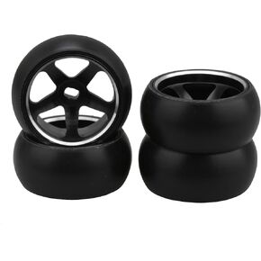 4pcs 25x11mm RC 5 Spoke Wheel Drift Tyre Rims Black Wheel Rims Presential لـ WL 1/28 K969 K989 P929 RC CAR