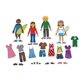 Excellerations Magnetic Dressing 8.5 inch Dolls, 80 Pieces, Social Emotional Learning, Preschool, Educational Toy, Kids Toys