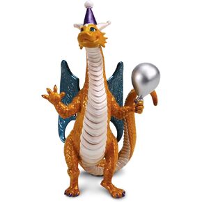 Safari Ltd. Party Dragon تمثال - شخصية نابضة بالحياة 5.5 بوصة - لعبة ممتعة ومسافة للبنين والبنات والأطفال الذين تتراوح أعمارهم بين 3+