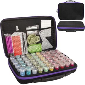 60 Slots Storage Container for Diamond Art Kits for Adults,Portable Bead Storage Boxes for Diamond Painting Accessories and Tools