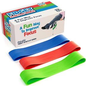 Pick A Toy Chair Bands for Kids with Fidgety Feet, 3-Pack | Fidget Chair and Desk Bands | Stretchy Bands for Feet | for Kids with ADHD, ADD, SPD, Autism