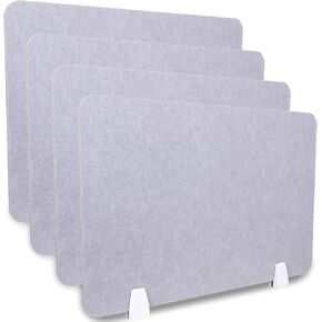 4 Pack Acoustic Desk Divider Privacy Desk Panel 16 x 24 Inch Noise Reducing Desk Privacy Panel and Visual Distraction with Metal Clip for Student Offices School