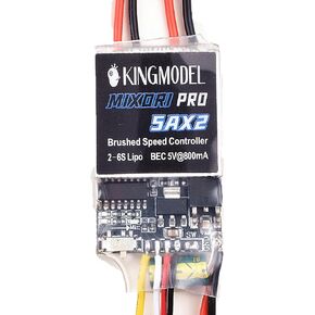 طريقة ثنائية الاتجاه ثنائية الاتجاه 5AX2 PRO ESC 2S-6S LIPO ESC Speed ​​Controller لخزان القارب RC 130 180 380