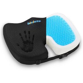 Orthopedic Seat Cushion for Butt, Hip & Sciatica Pain Relief - Pressure Relief Support Pillow for Sitting, Airplane, Office & Car - Ergonomic Back Comfort Design