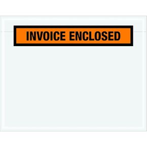 Tape Logic TLPL23 "Invoice Enclosed" Envelopes, Panel Face, 7" x 5 1/2", Orange (Pack of 1000)