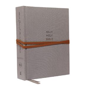 NKJV, Journal the Word Bible, Cloth over Board, Gray, Red Letter, Comfort Print: Reflect, Journal, or Create Art Next to Your Favorite Verses