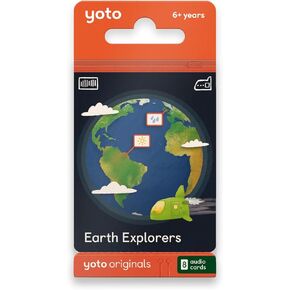 Yoto Earth Explorers – 8 Kids Audio Cards for Use with Player & Mini All-in-1 Audio Player, Educational Screen-Free Listening with Fun Stories for Learning & Interactive Quizzes, Ages 6+