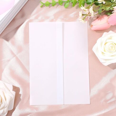 Prasacco 120 pcs jukets vellum for 5 × 7 دعوات ، ورقة صياغة الورق فيلوم الورق الورق الورق الشفافة ورقة تتبع أبيض لرسم دعوات عيد ميلاد دعوات الزفاف in Kuwait