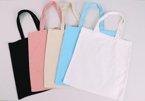 Canvas Tote Bag Women Reusable Grocery Cotton Bags Gift Shopping Blank Bulk Bag for DIY in Saudi Arabia